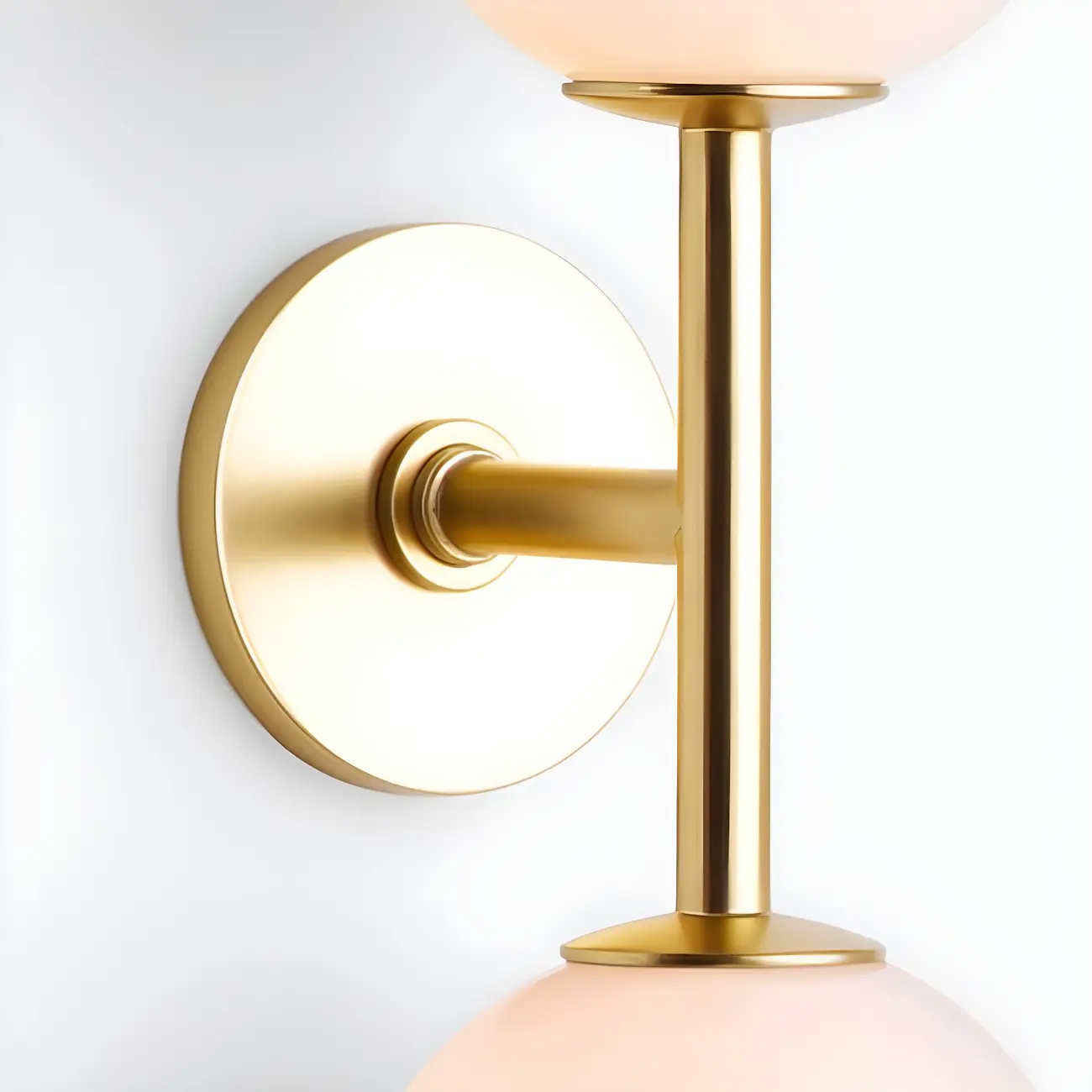 Modern 2-Light Up Down Globe Glass Vanity Light