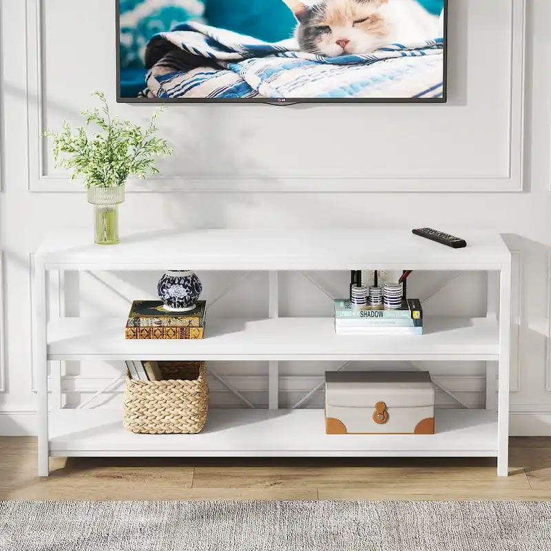 Sofa Console Table, 3 Tiers TV Console Stand, Entryway Table