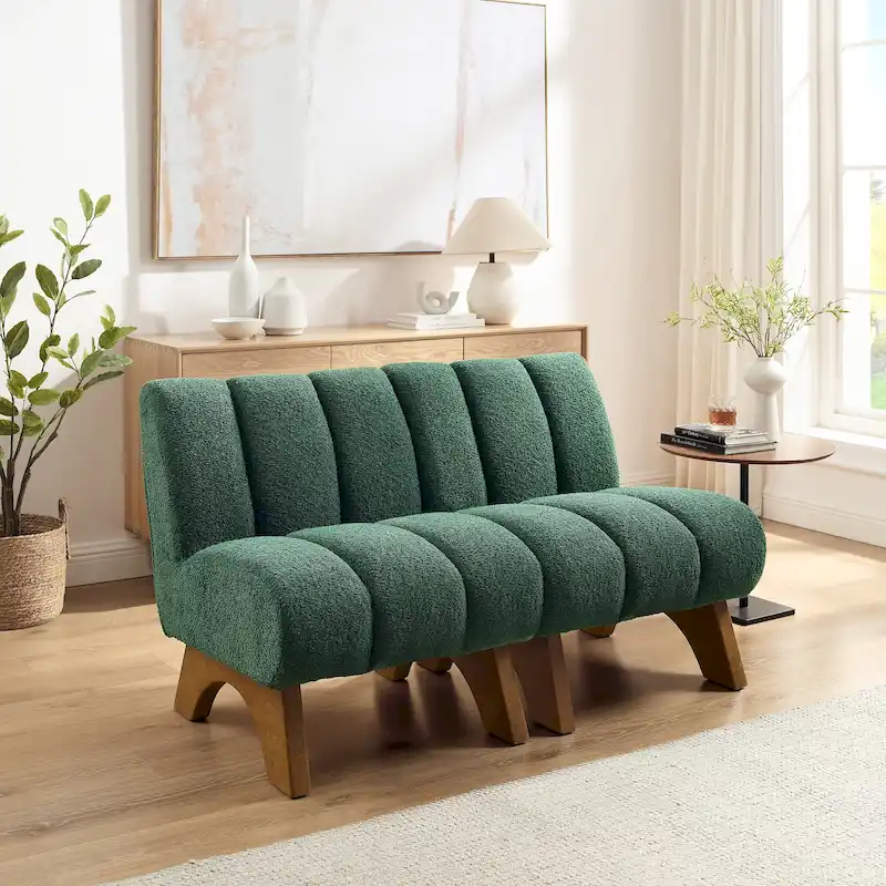 Art Leon Modern Armless Accent Chair Setional Loveseat Sofa