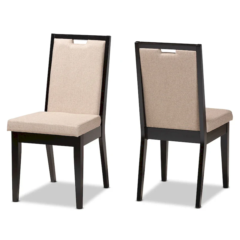 Modern and Contempory Upholstered Wood Dining Chair Set(2PC)