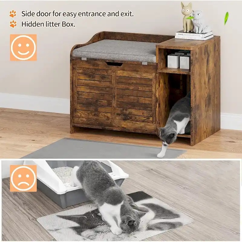 Cat Litter Box with Cushion