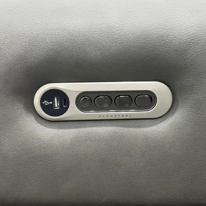 Maxwellton Cedar Power Reclining Loveseat with Power Headrests and Lumbar by Flexsteel - 56 x 42 x 39