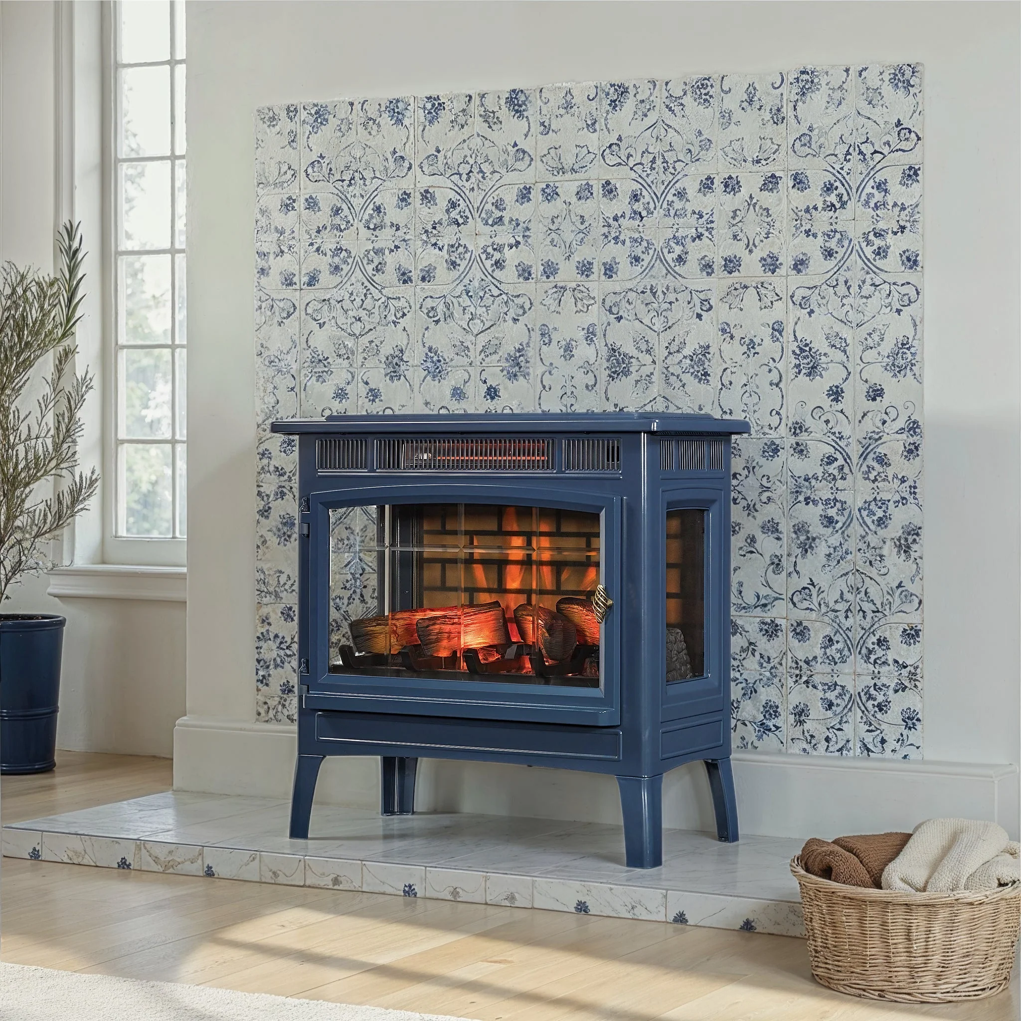 duraflame? Electric Infrared Fireplace Stove Heater with 3D Flame Effect