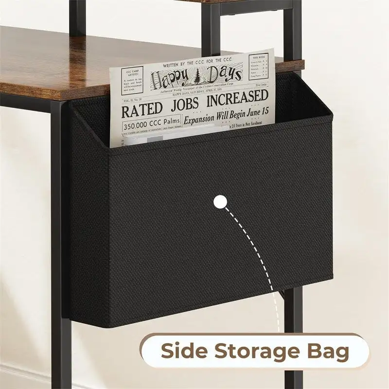 L Shaped Gaming Desk with LED Lights