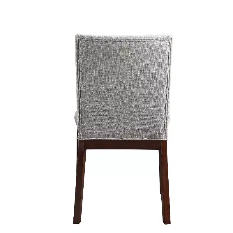 Set of 2 18" Amalie Side Chairs Beige - Steve Silver Co.: Mid Century Modern, Walnut Finish, Polyester Upholstery