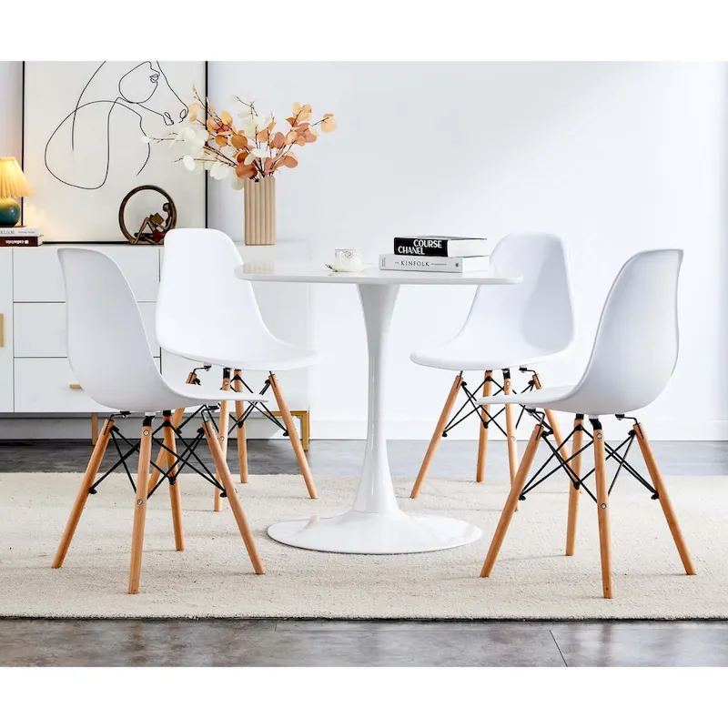 Mid-century 5pieces Kitchen dining table set for 4-6 people