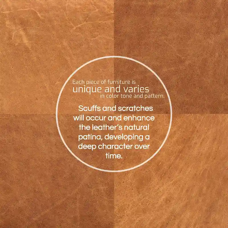 Poly & Bark Argan 93 Sofa in Cognac Tan - Full Grain Genuine Italian Leather