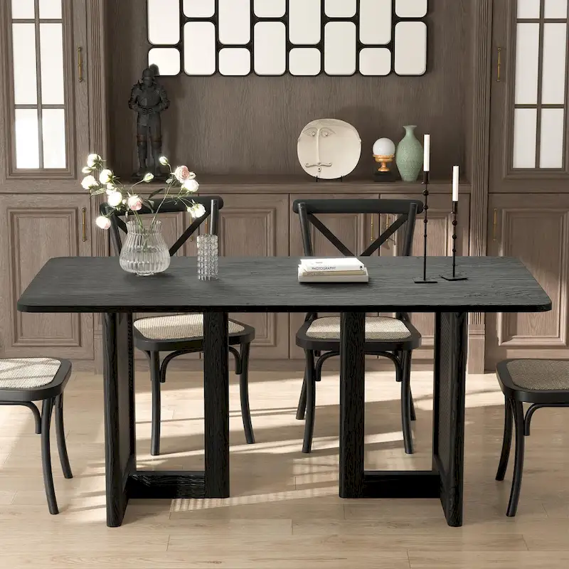 Lumioca Cinna Oak Wood Double Pedestal Dining Table