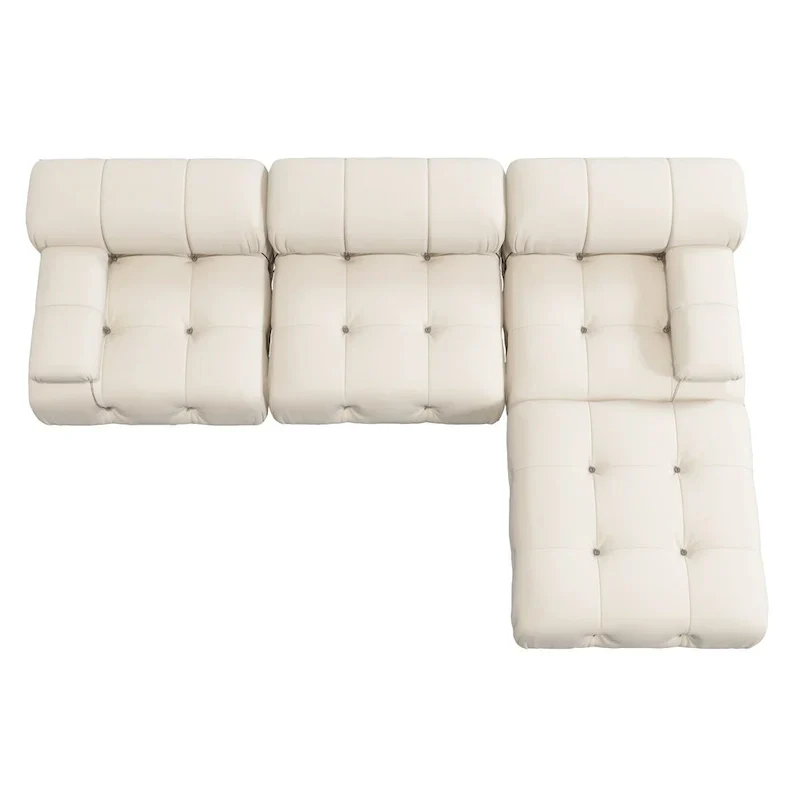Velvet Sectional Sofa Reversible Modular Couch