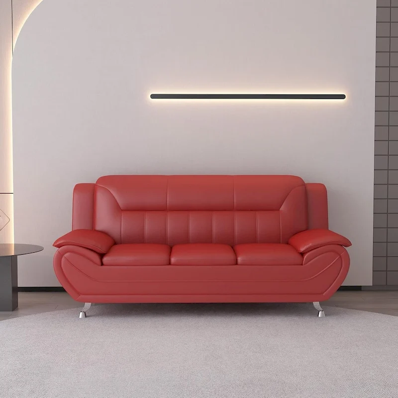 Sanuel 79.2 Faux Leather Pillow Top Arm Sofa