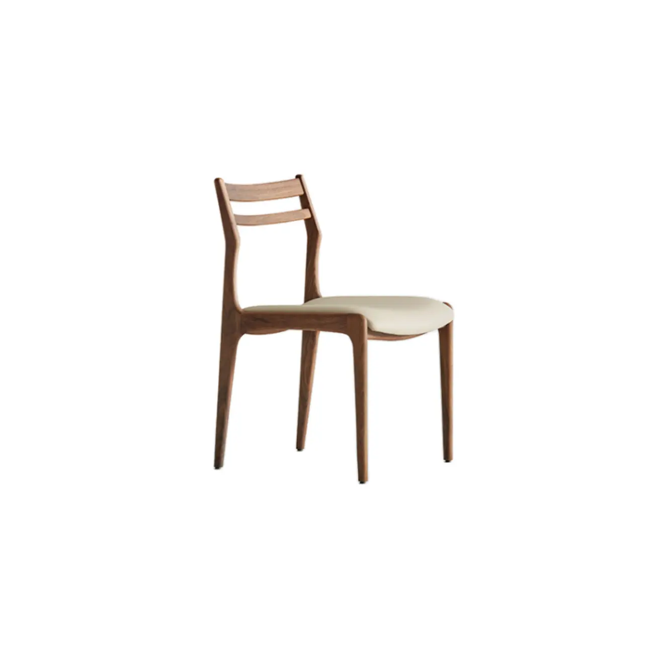 Modern Upholstered Ladder Back Wooden Dining Chair