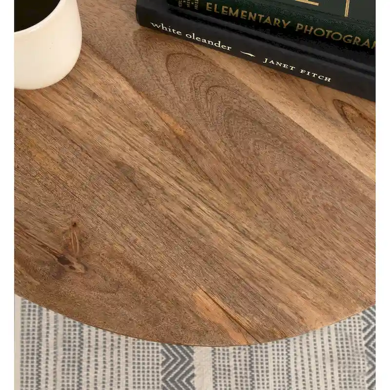 Round Wood Side Table