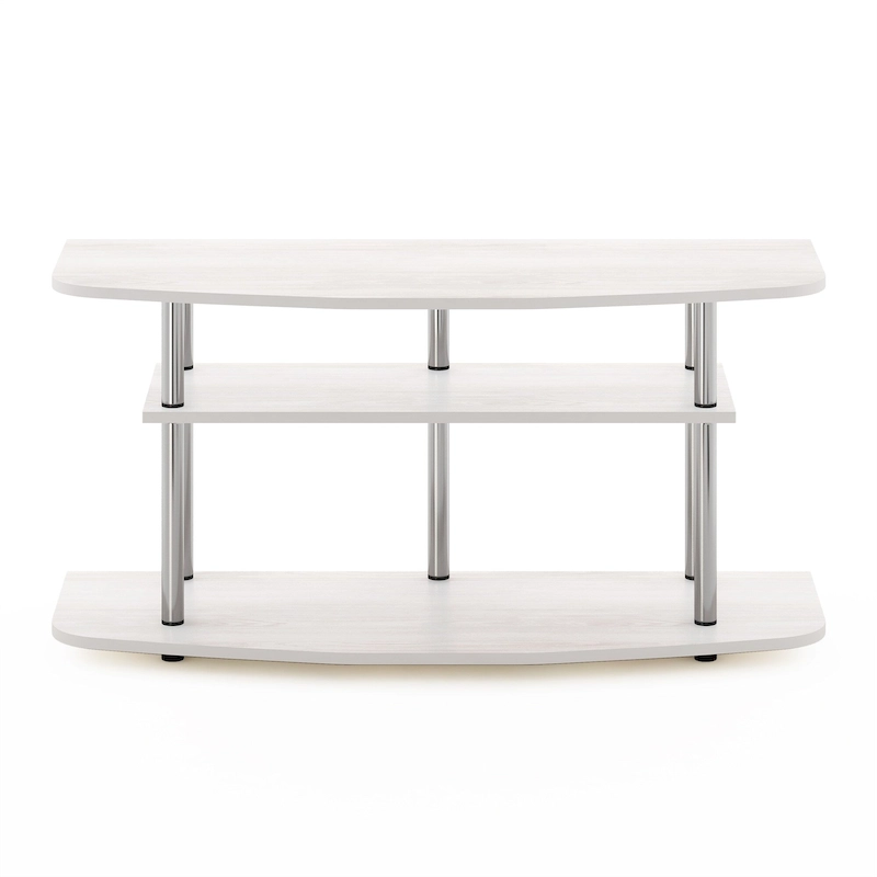 Furinno Frans Turn-N-Tube 3-Tier TV Stand for TV up to 46, Black Oak