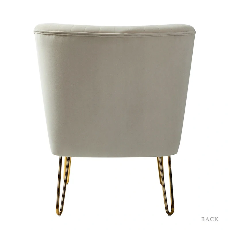 Barto Modern Velvet Tufted Side Chair with Golden Legs by HULALA HOME