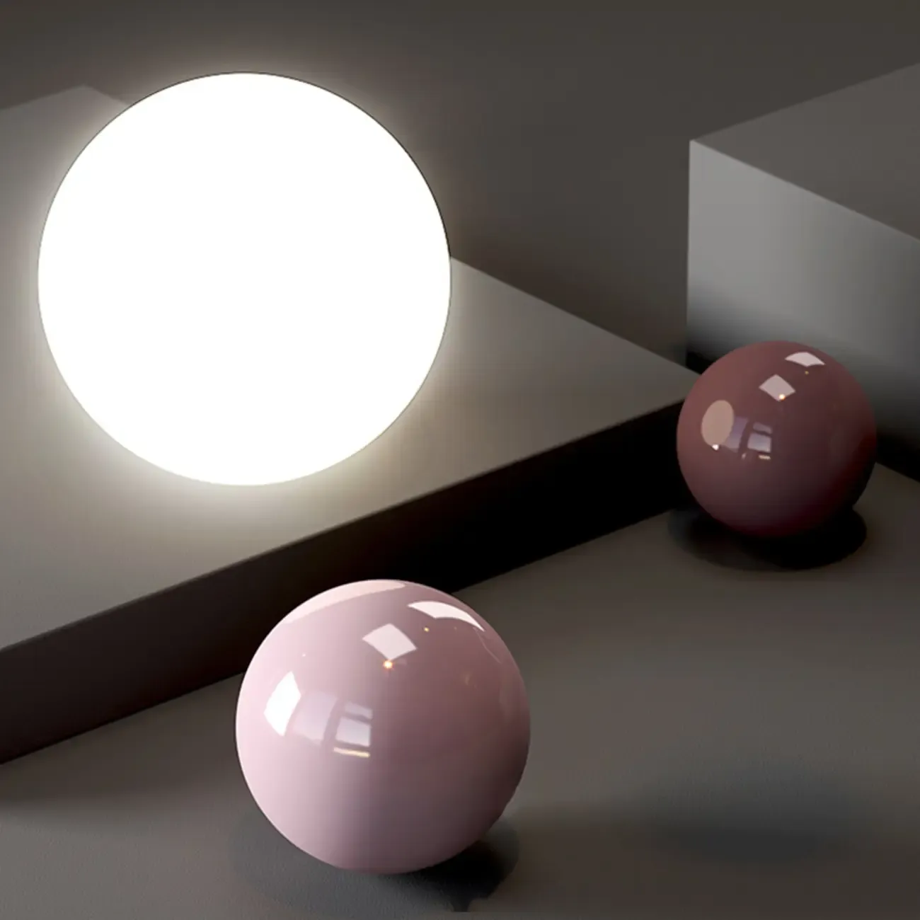 Modern White Metal Plastic Globe Pendant Light