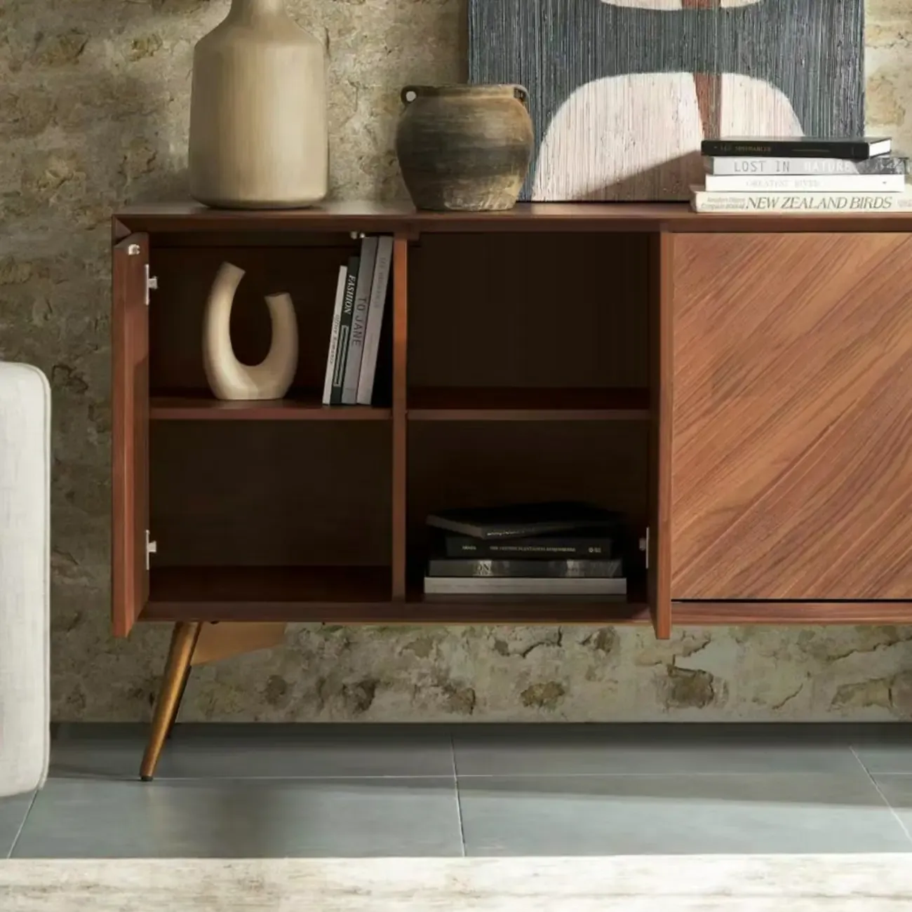 Modern Wood Sideboard Buffet Cabinet