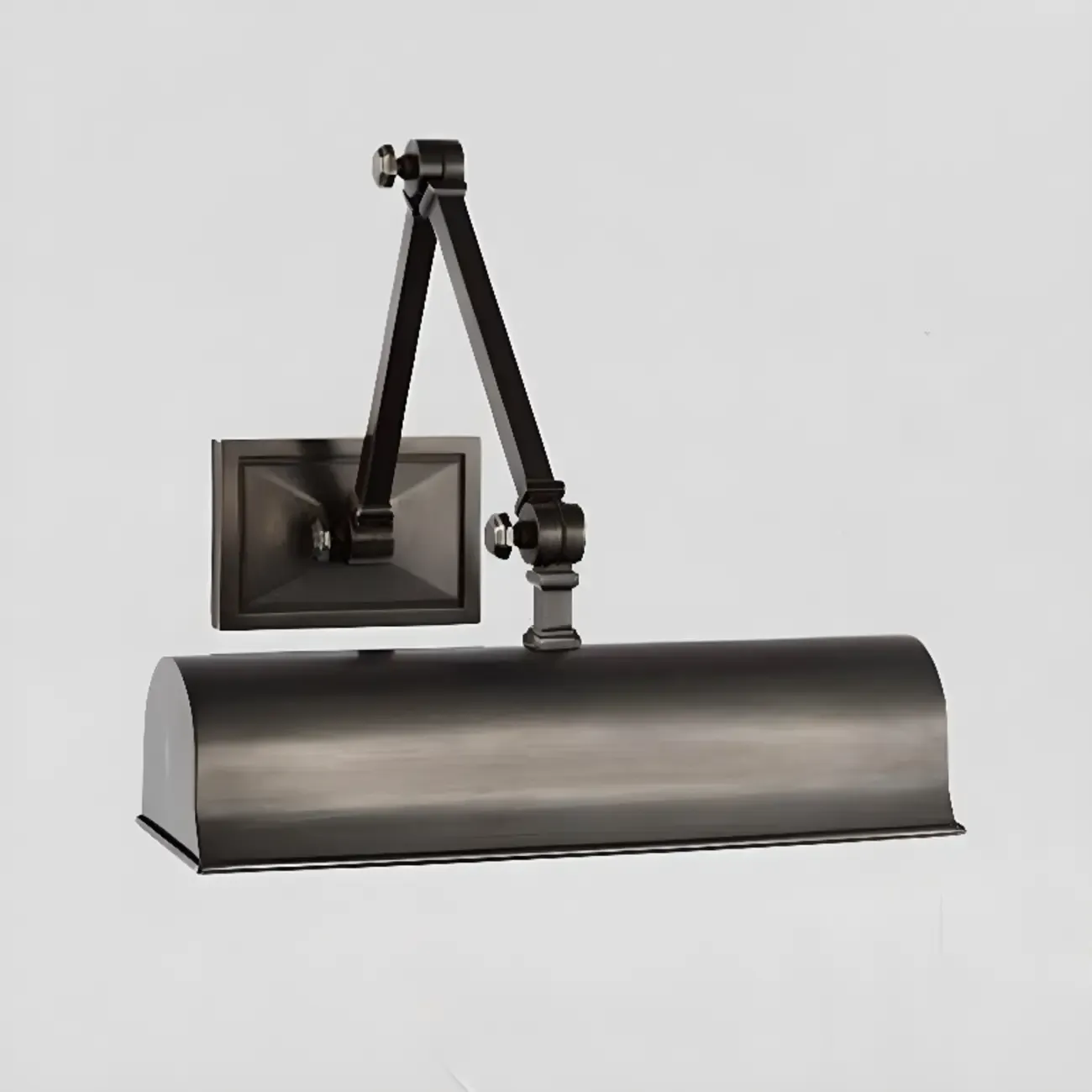 2-Light Metal Swing Arm Wall Light with Long Shade