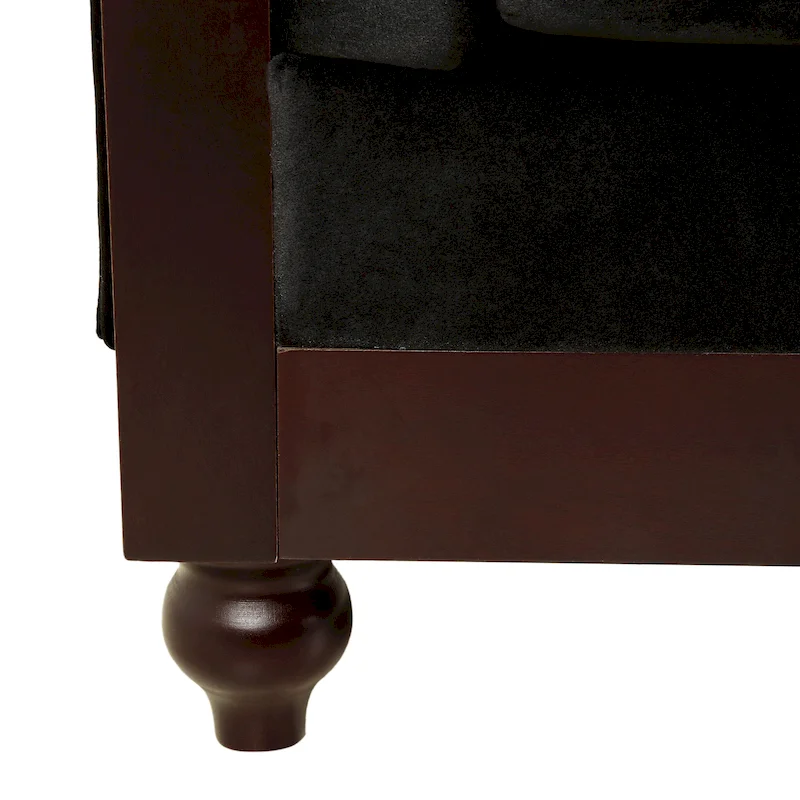 Eviva Chesterfield Velvet Loveseat Sofa by Christopher Knight Home