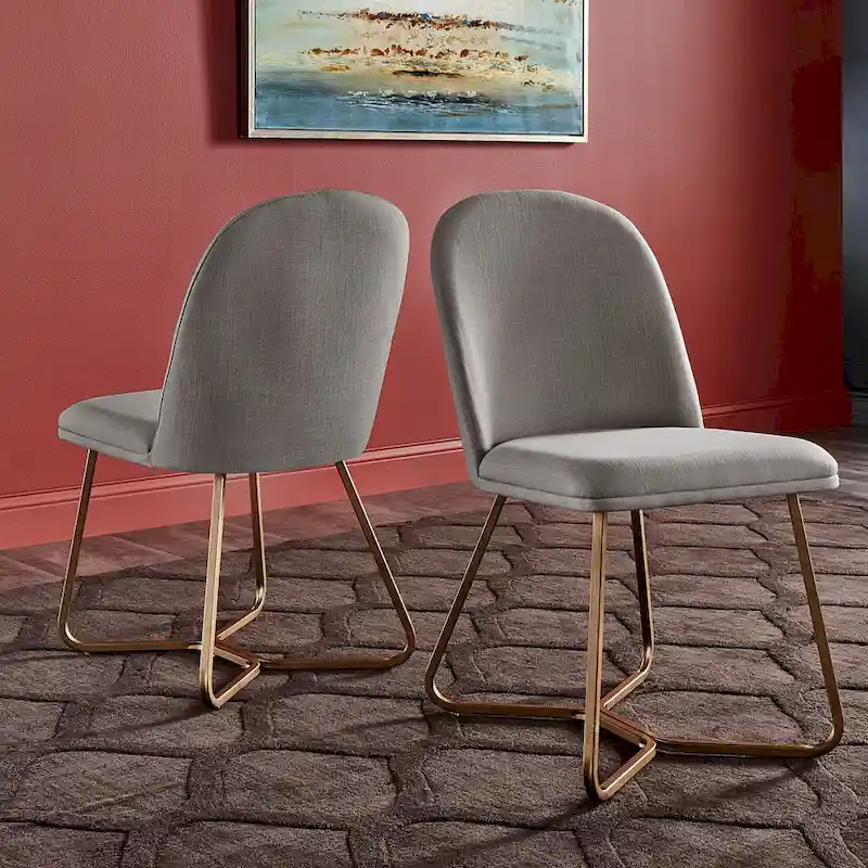 Gold Metal Dining Chair (Set of 2)