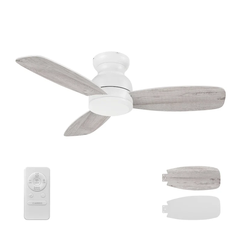 CARRO Quest 44  Indoor Ceiling Fan with Remote and Reversible DC Motor - N/A