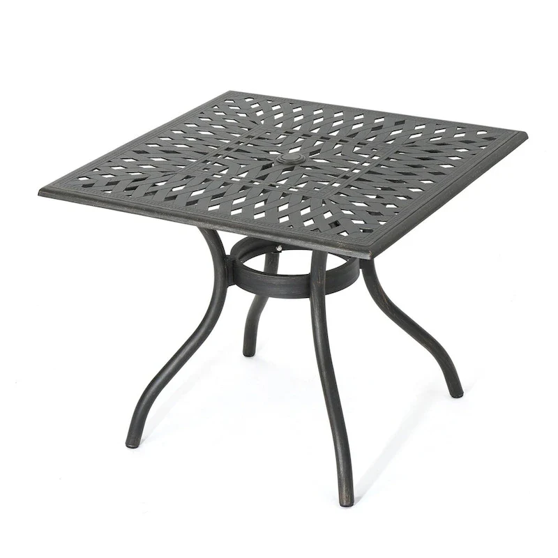 Outdoor 37  Cast Aluminum Square Table