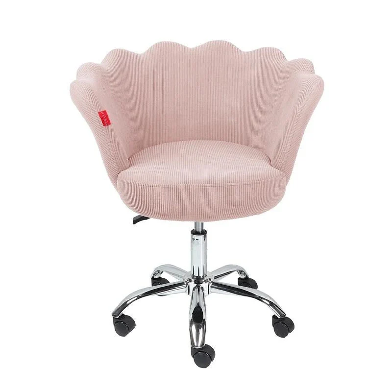 Accent Chair Swivel Vanity Chair Office Desk Chair With Wheels Modern Height Adjustable Pink/Grey/White