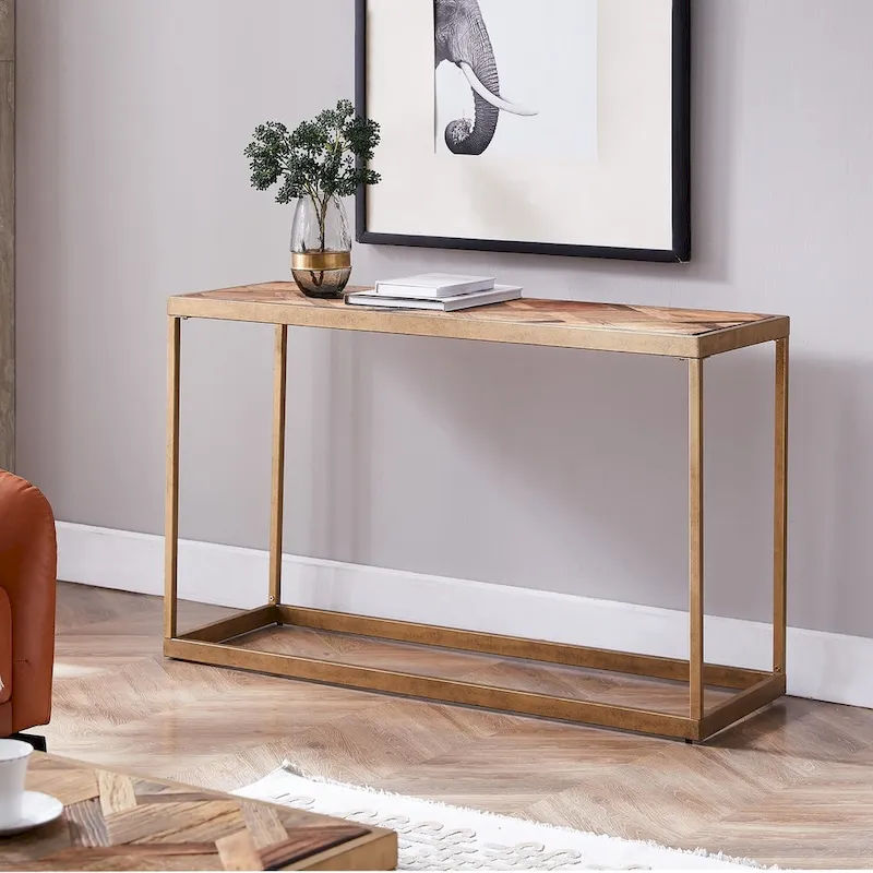 SEI Furniture Darren Modern Reclaimed Wood Console Table