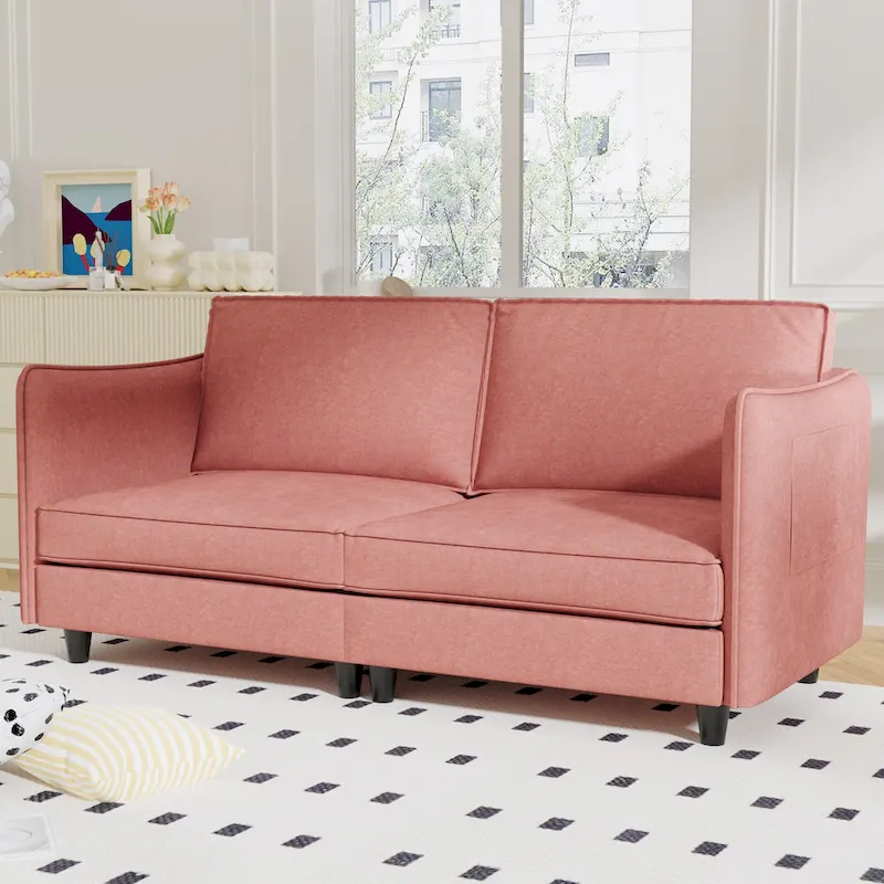 Hadley 74.27 Loveseat Sofa with Mid-Century Modern Design