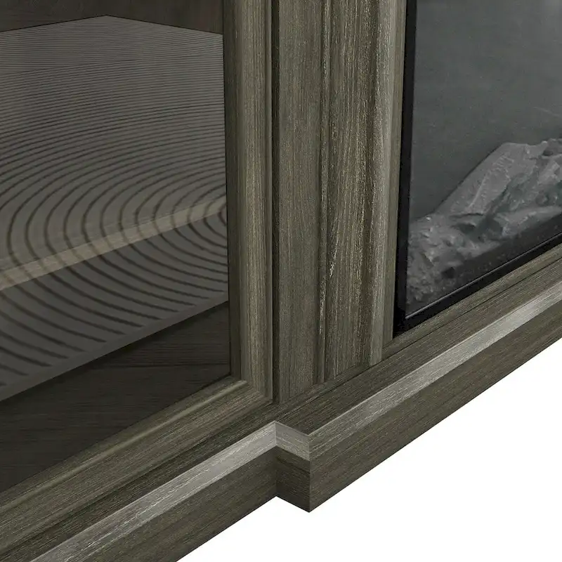 Farmhouse TV Stand with Fireplace - 70 Width -Fits up to 70 TV - 71W x 30H x 15.5D