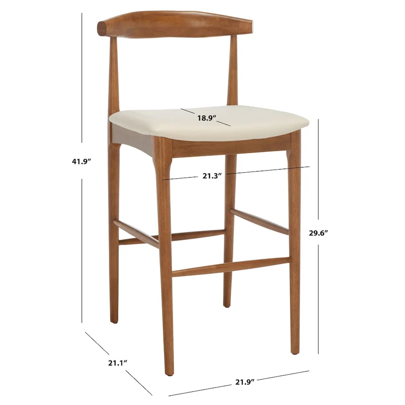 Miranda Retro 30-inch Bar Stool - 22 In. W x 21 In. D x 42 In. H - 22Wx21Dx42H