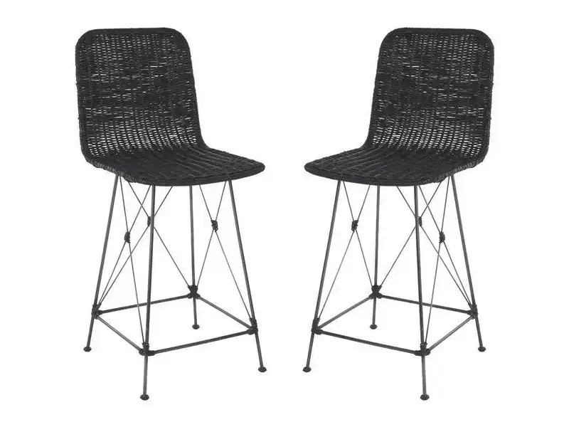 Minerva Weaved Counter Stool (Set Of 2) - BST6505 - Safavieh