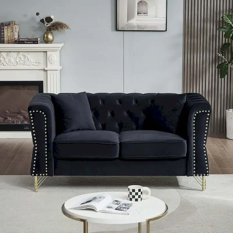 60.2 Chesterfield Velvet Sofa