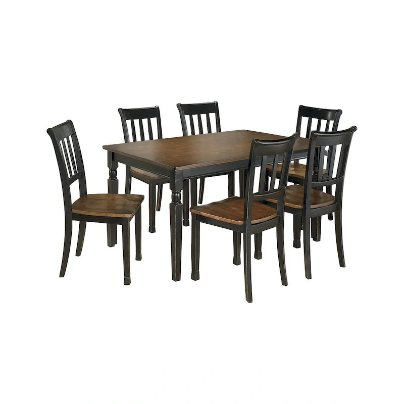 Signature Design by Ashley Owingsville Black/Brown 7-Piece Dining Package