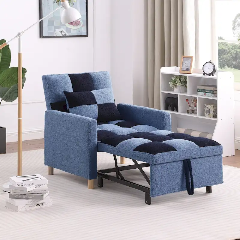 Convertible Sleeper Sofa Chair Bed with Pillow