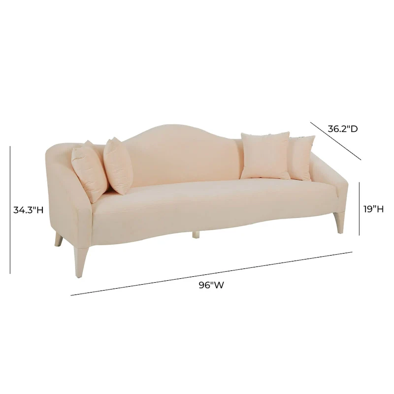 Velvet Sofa - 96W x 36.2D x 34.3H - 96W x 36.2D x 34.3H