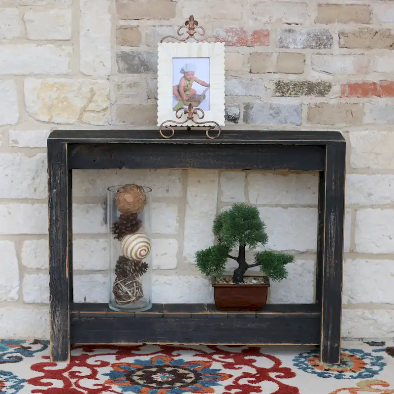 Rustic Reclaimed Wood Entryway Console Table - 46Lx8Wx28H