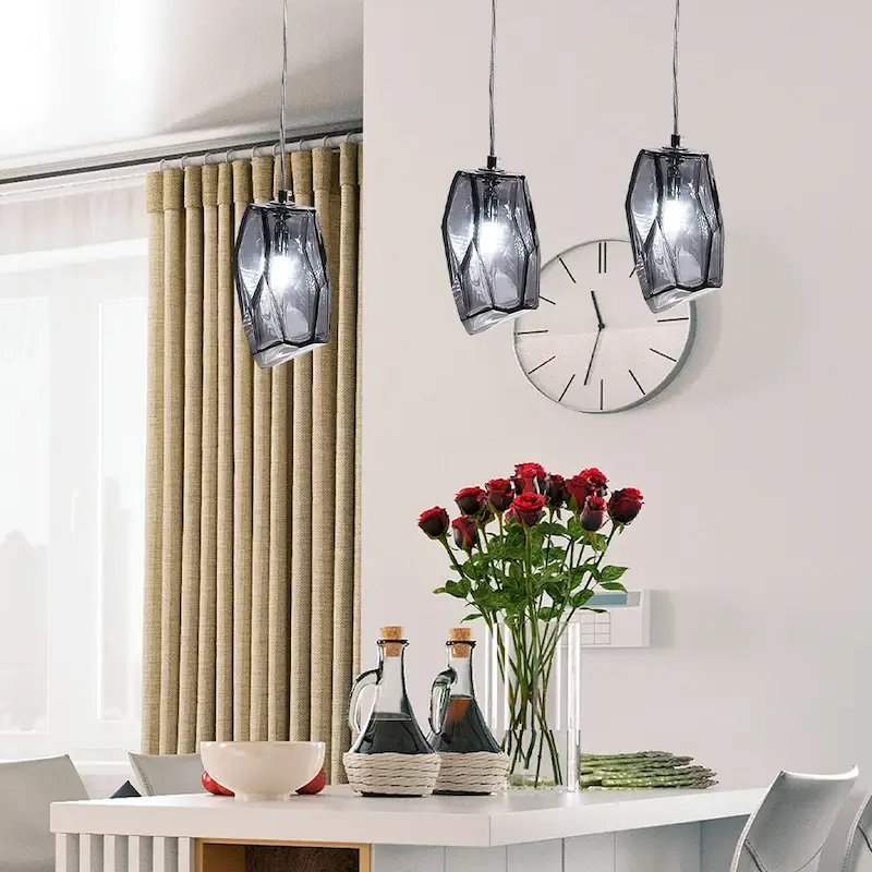 Altair Smoke Handcrafted Art Glass Mini Pendant