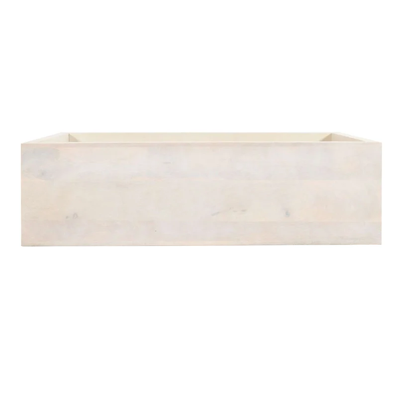 Keli 52 Inch Mango Wood Sideboard Console Table, Open Cube, 1 Shelf