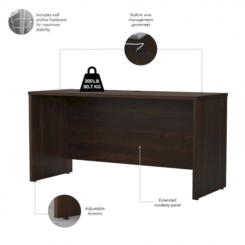 Studio C 60W x 24D Credenza Desk by Bush Business Furniture