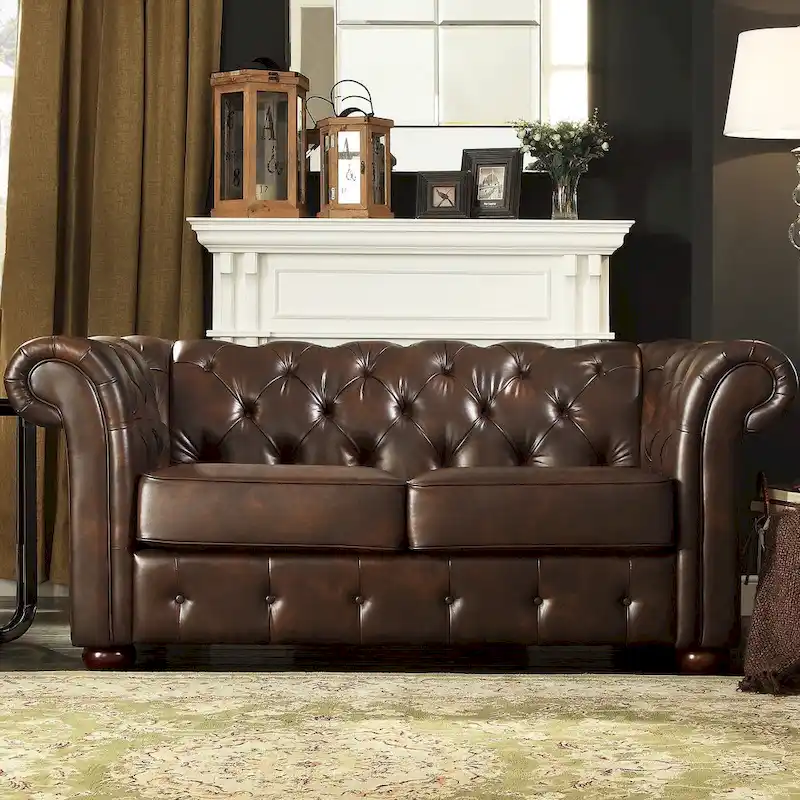 Knightsbridge Tufted Chesterfield Loveseat by iNSPIRE Q Artisan