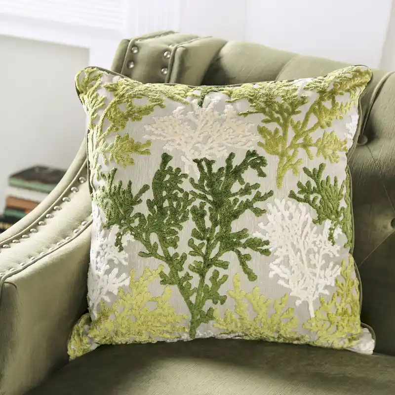 Transitional Green Microfiber Sloped Arms 2-Piece Living Room Set