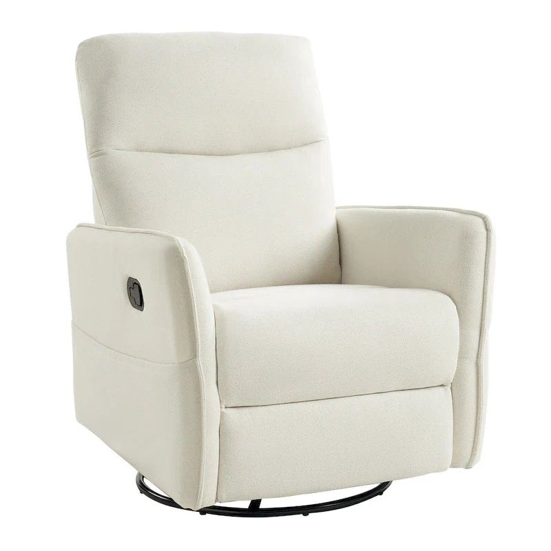 Curtis Rocker Swivel Recliner with Two Side Pockets by HULALA HOME