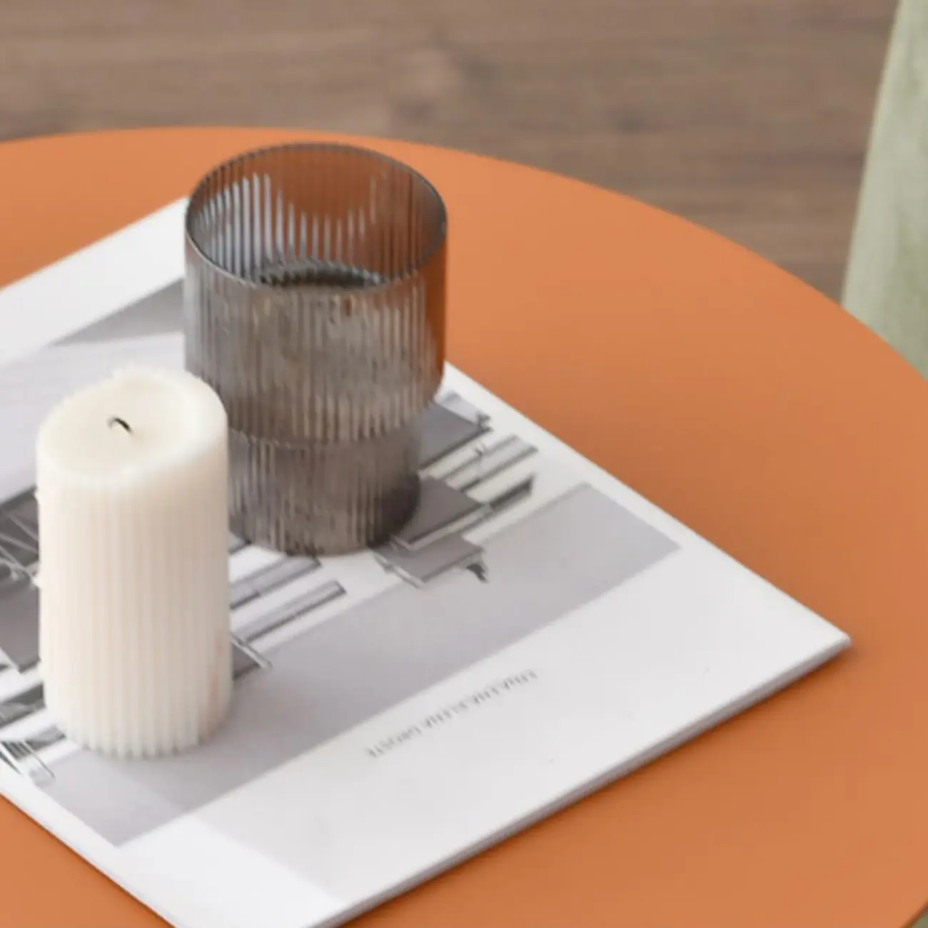 Scandinavian Abstract Iron Small Round Side Table