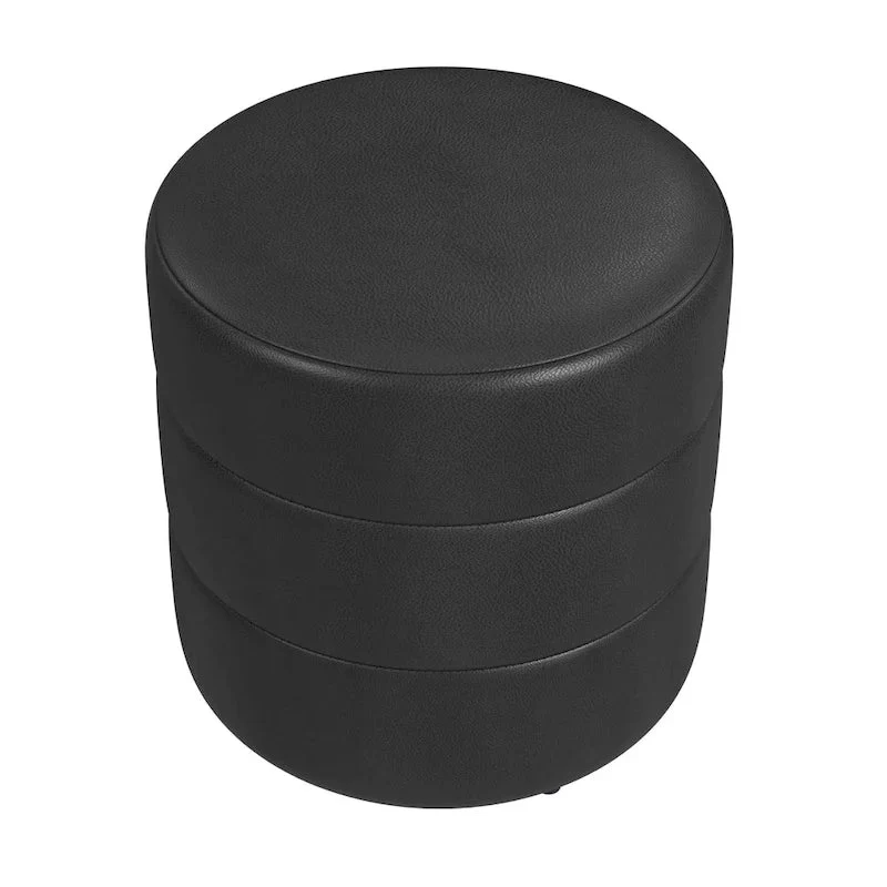 HomePop Upholstered Round Ottoman