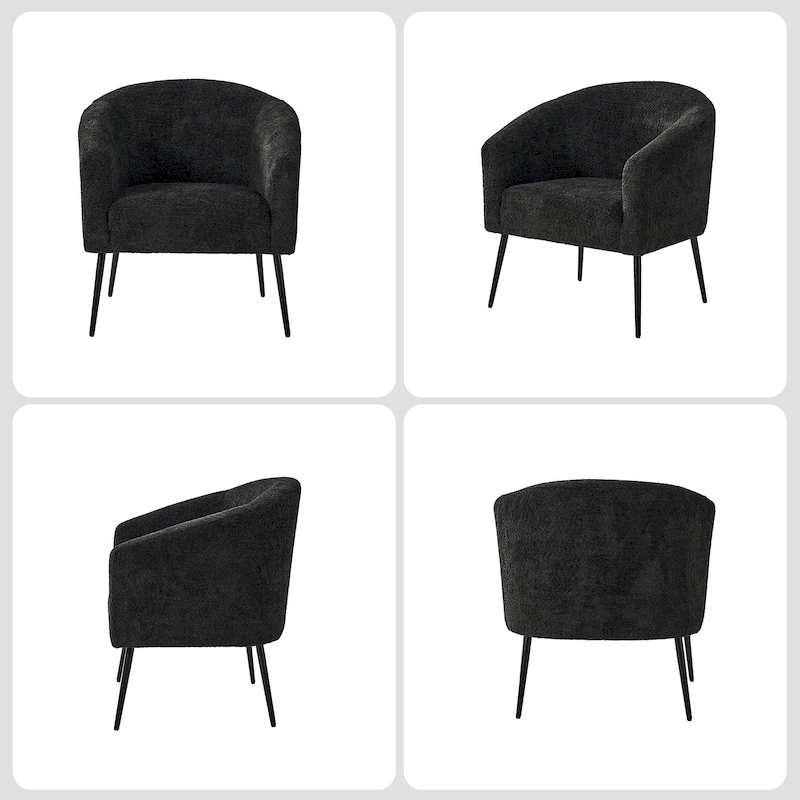 Hal Modern Boucle Armchair with Metal Legs by HULALA HOME