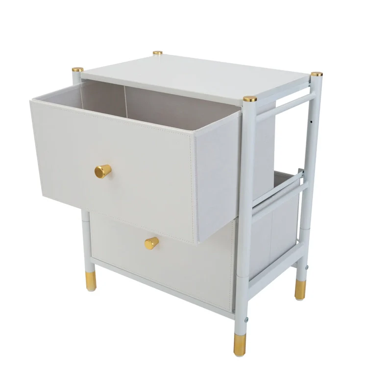 Simplify 2 Drawer Luxury Nightstand