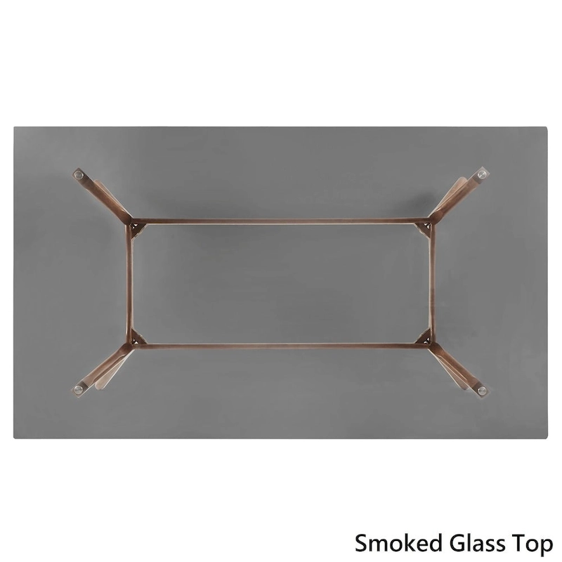 Nadine Mid-Century Dark Walnut Finish Rectangular Dining Table by iNSPIRE Q Modern