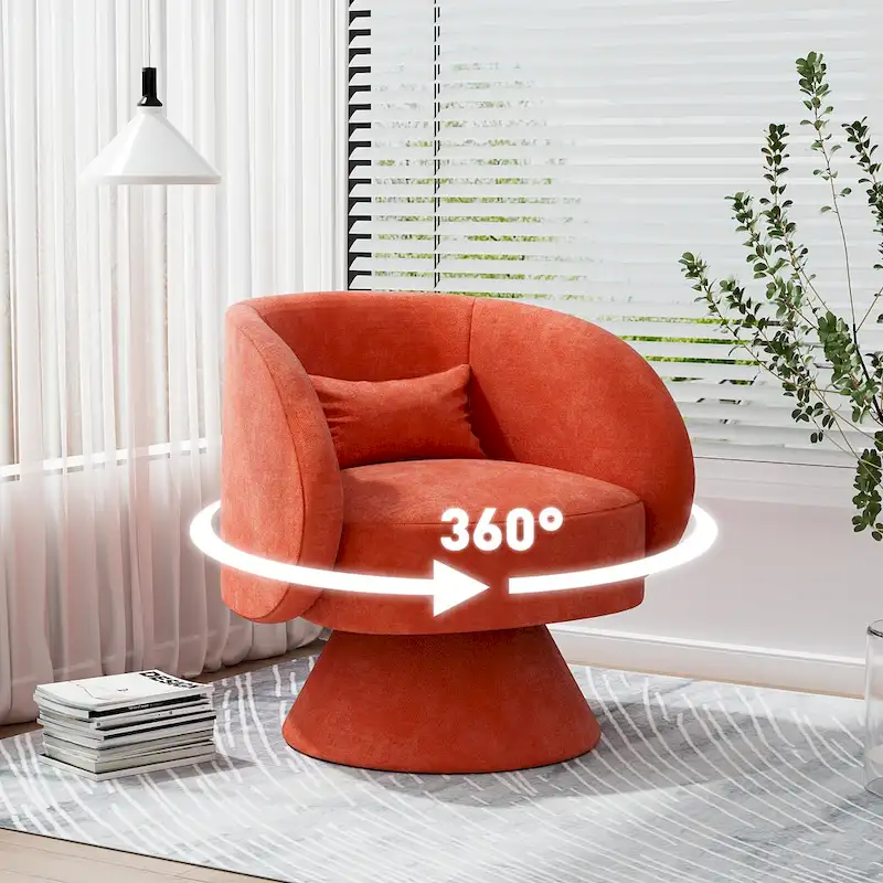 Ouyessir 360 Degree Swivel Cuddle Barrel Sofa Chairs