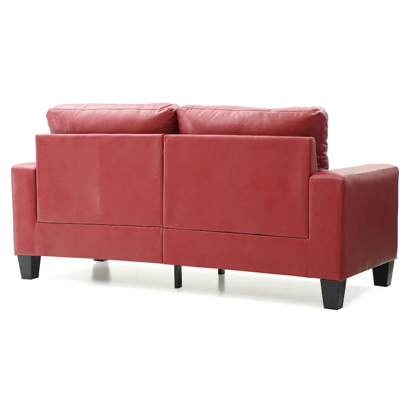 71 in. W Track Arm Faux Leather 3-Seat Sofa
