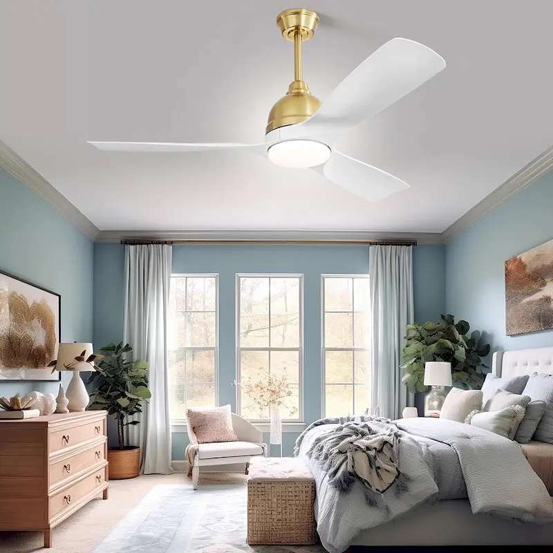 54  Smart Ceiling Fans with Lights and Remote High CFM Bedroom Quiet Fan APP Control - 54 inch